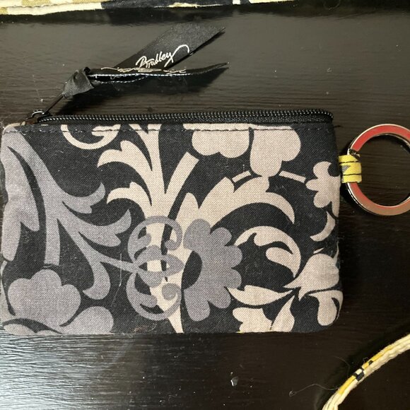 Vera Bradley Baroque Zip ID Case/Coin Key Purse & 18" Lanyard - Floral Pattern - Picture 5 of 8
